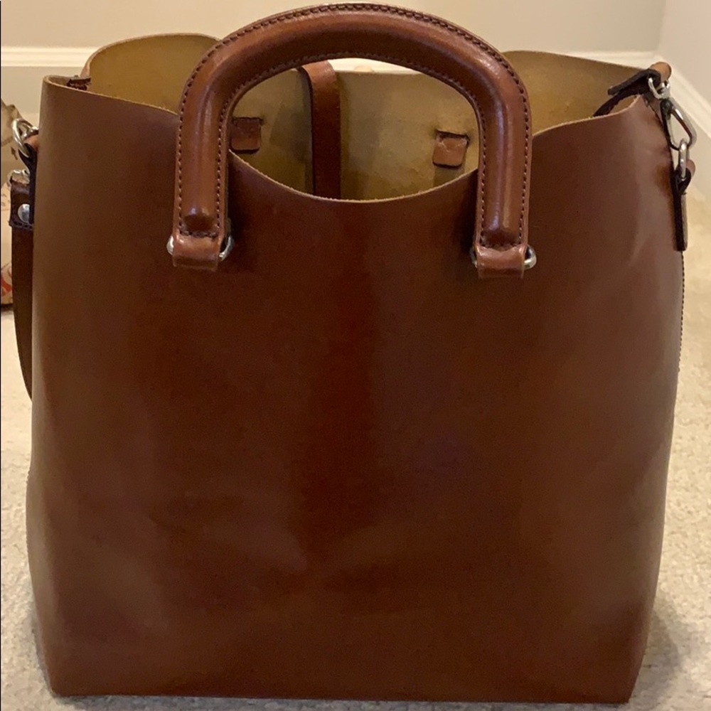 Massimo Dutti Leather Tote Bag